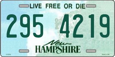 NH license plate 2954219