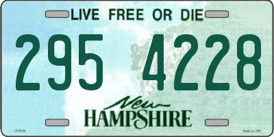NH license plate 2954228