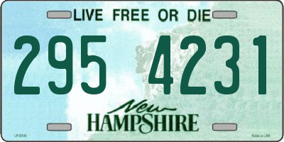 NH license plate 2954231