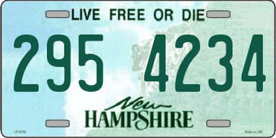 NH license plate 2954234
