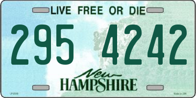 NH license plate 2954242
