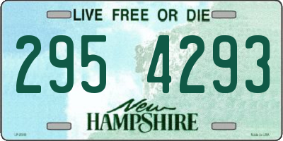 NH license plate 2954293