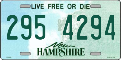 NH license plate 2954294