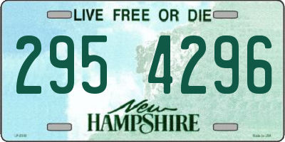NH license plate 2954296
