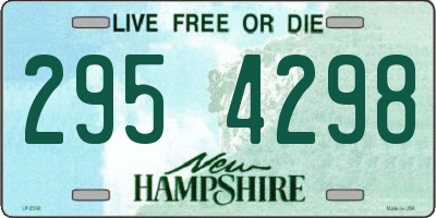 NH license plate 2954298