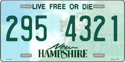 NH license plate 2954321