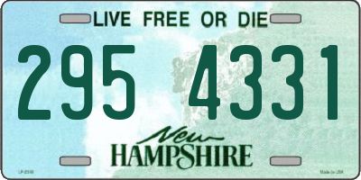 NH license plate 2954331