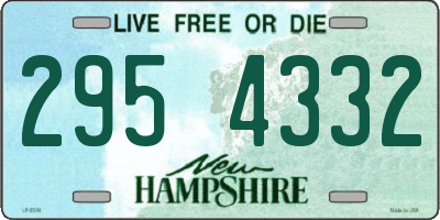 NH license plate 2954332