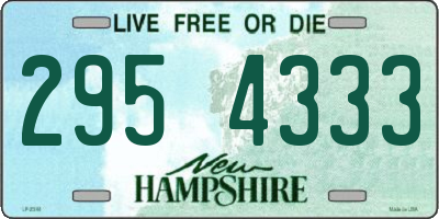 NH license plate 2954333