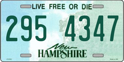 NH license plate 2954347