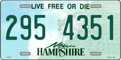 NH license plate 2954351