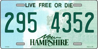 NH license plate 2954352