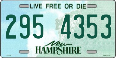 NH license plate 2954353