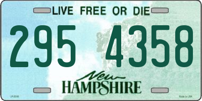 NH license plate 2954358