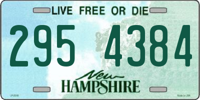 NH license plate 2954384