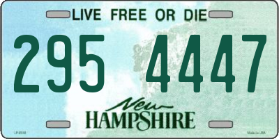 NH license plate 2954447