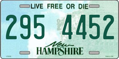 NH license plate 2954452