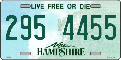 NH license plate 2954455