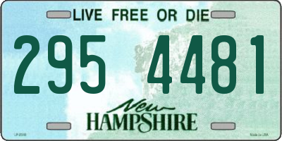NH license plate 2954481