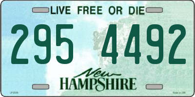 NH license plate 2954492