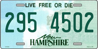 NH license plate 2954502