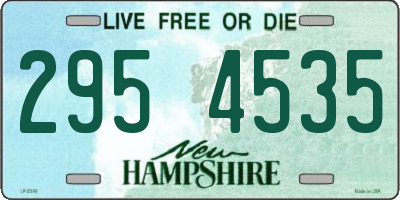NH license plate 2954535