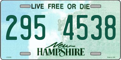 NH license plate 2954538