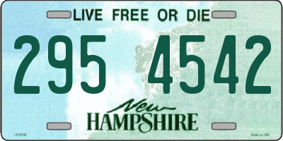 NH license plate 2954542