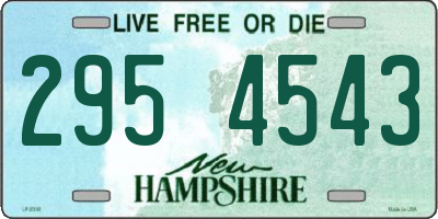 NH license plate 2954543