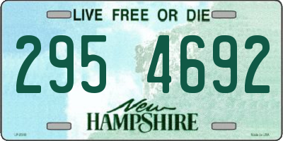 NH license plate 2954692