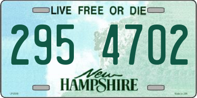 NH license plate 2954702