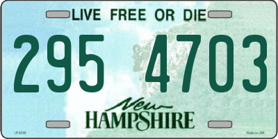 NH license plate 2954703