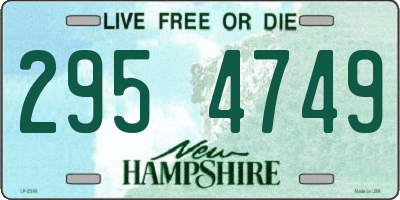 NH license plate 2954749