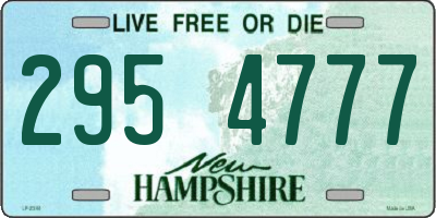 NH license plate 2954777