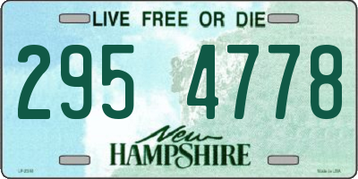 NH license plate 2954778
