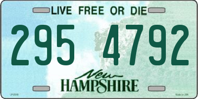NH license plate 2954792