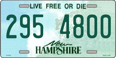 NH license plate 2954800