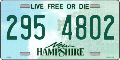 NH license plate 2954802