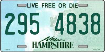 NH license plate 2954838