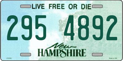 NH license plate 2954892