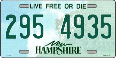 NH license plate 2954935