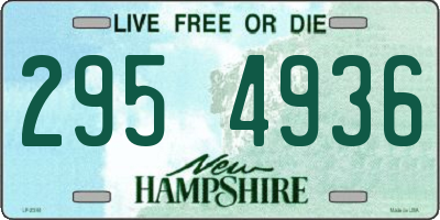 NH license plate 2954936