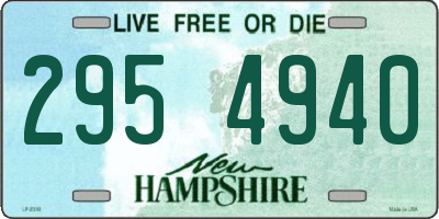 NH license plate 2954940