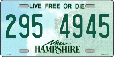 NH license plate 2954945