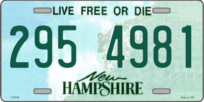 NH license plate 2954981