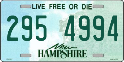 NH license plate 2954994