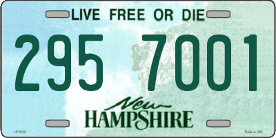 NH license plate 2957001