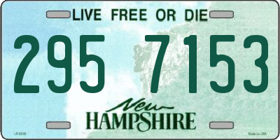 NH license plate 2957153