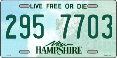 NH license plate 2957703