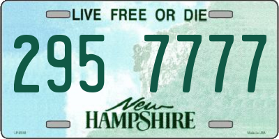 NH license plate 2957777